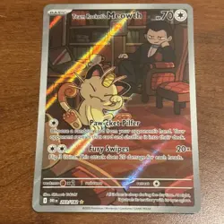 The Pokemon Company Team Rocket's Meowth 203/182 SV10 Holo Illus Rare - Image 1
