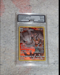 Pokemon 2019 SM FA/Steelix Cosmic Eclipse Secret #247 AGS 9.5 - Image 1