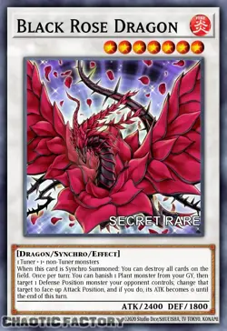 YUGIOH RA04-EN057 Black Rose Dragon Secret Rare 1st Edition NM - Image 1