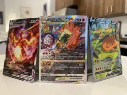 Charizard Promo 3-Card Lot (V, Vmax, Vstar) Fresh Pulls - Image 1