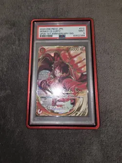 PSA 9 Monkey.D.Luffy ST01-012 Eiichiro Oda Signed One Piece TCG Japanese OP05 - Image 1