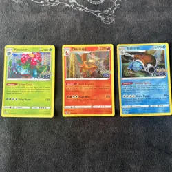 Pokemon Charizard Blastoise Venusaur Pokemon Go Holo Set 003/078 010/078 017/078 - Image 1