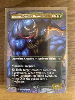 VENOM, DEADLY DEVOURER 2025 MAGIC SPIDER-MAN BORDERLESS RARE #0022 Regular - Image 1
