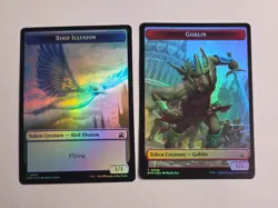 MTG Bird Illusion | Goblin FOIL - Double-Sided Token - Ravnica Remastered - Image 1
