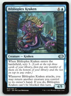 Biblioplex Kraken - Jumpstart 2022 - MTG - Near Mint - Image 1