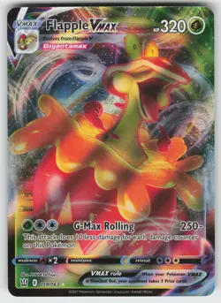 Flapple VMAX Ultra Rare SWSH05: Battle Styles 019/163 Pokemon - Image 1