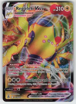 Regieleki VMAX Ultra Rare SWSH12: Silver Tempest 058/195 Pokemon - Image 1