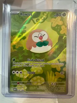 Pokemon TCG ROWLET 090/088 - ILLUSTRATION RARE - Pack Fresh Mint - Perfect Order - Image 1