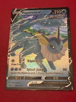 Pokemon TCG Sword&Shield Vaporeon V SWSH150 Promo - Near Mint - Image 1