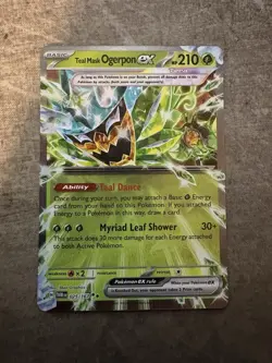 TEAL MASK OGERPON EX 025/167 Twilight Masquerade Double Rare Ultra Rare Pokemon - Image 2
