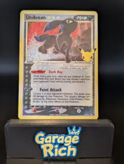 Umbreon Gold Star 17/17 Celebrations Classic Collection Holo Pokemon TCG NM+ - Image 1