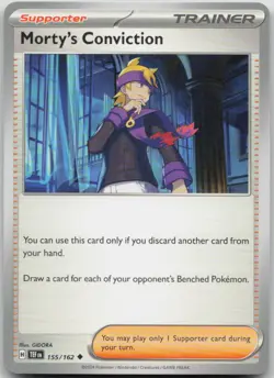 Morty's Conviction 155/162 Uncommon Temporal Forces Pokemon Near Mint - Image 1