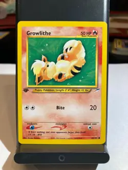 Growlithe 1st Edition Neo Destiny 68/105 Pokemon Card - Not Played - NM+ - Image 1