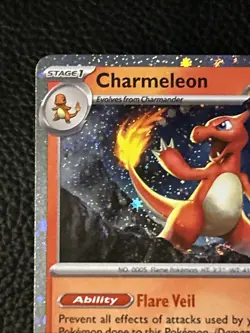 Pokemon Charmeleon Cosmos Holo Paldean Fates 008/191 Promo Card NM - Image 5