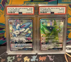 PSA 10 Sylveon & Espeon GX Pokemon Ultra Shiny Japanese 220 238/150 SEQUENTIAL - Image 2