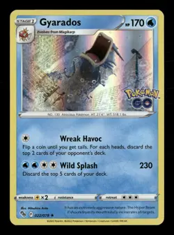 Gyarados Pokemon GO 022/078 Holo Pokemon Holo Near Mint Mitsuhiro Arita - Image 1