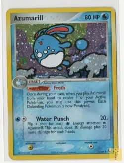 Azumarill 1/109 Holo Rare Team Rocket Returns Pokemon Moderately Played - Image 1