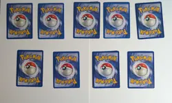 Lot of 9 Vintage Pokemon Trainer Cards from Base Set - Image 2