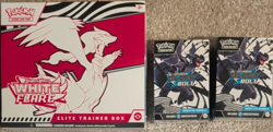 Pokemon White Flare Elite Trainer Box & (2) Black Bolt Booster Bundles! - Image 1