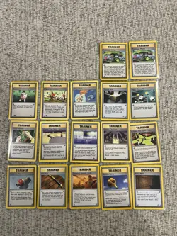 Pokemon TCG Trainer Card Lot 17 - Misty, Erika, Giovanni, Brock, Recycle, Digger - Image 1