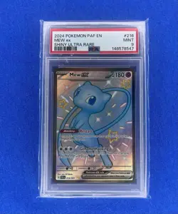 2024 POKEMON PAF EN-PALDEAN FATES SHINY ULTRA RARE #216 MEW EX PSA 9 - Image 1