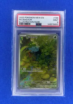 2023 POKEMON MEW EN-151 ILLUSTRATION RARE #166 BULBASAUR PSA 9 - Image 1