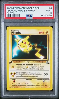 [PSA 9] Pikachu Movie Promo 4 Pikachu World Dutch POKEMON - Image 1