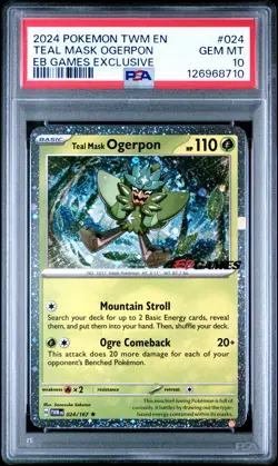 PSA 10 Teal Mask Ogerpon 024/167 EB Games Exclusive Stamp Promo Holo POKEMON - Image 1