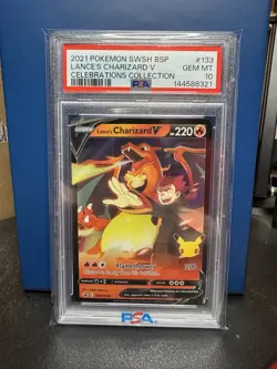 2021 Pokemon Celebrations Lances Charizard V Sword Shield BSP PSA 10 - Image 1