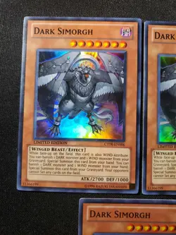 USA Seller Yugioh 3 X Dark Simorgh - CT08-EN006 - Super Rare Limited Ed VLP/NM - Image 2