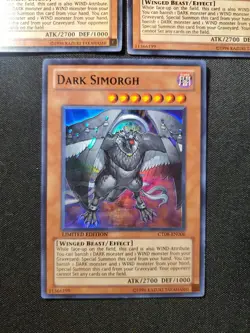 USA Seller Yugioh 3 X Dark Simorgh - CT08-EN006 - Super Rare Limited Ed VLP/NM - Image 4