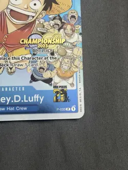 Bandai One Piece Monkey.D.Luffy P-033 Championship 2023 Promo Foil English - Image 4