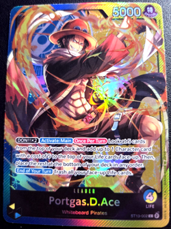 Portgas.D.Ace ST13-002 ONE PIECE Tcg Leader NM Blue / Yellow - Image 1