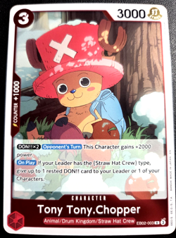 Tony Tony.Chopper EB02-003 Foil ONE PIECE Tcg Card Game NM RED - Image 1