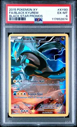 2015 POKEMON BLACK STAR PROMO BLACK KYUREM #XY80 PSA 6 EX #117652874 - Image 1
