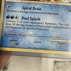 Pokemon Vaporeon 52/95 CL Call of Legends LP+ Pokemon Uncommon 2011 Card TCG - Image 4
