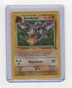 Aerodactyl 1/62 Holo Rare Fossil Set WOTC 1999 Pokemon Card Vintage MP/LP- - Image 1