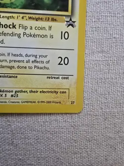 Pokemon TCG - Pikachu Black Star Promo - 27 - NM - Rare Card - Image 4