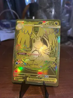Mega Dragonite EX Full Art Gold Holo 370 HP Pokemon Card 295/217 TCG - Image 1
