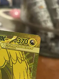 Mega Dragonite EX Full Art Gold Holo 370 HP Pokemon Card 295/217 TCG - Image 2