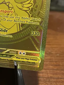 Mega Dragonite EX Full Art Gold Holo 370 HP Pokemon Card 295/217 TCG - Image 3