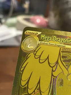 Mega Dragonite EX Full Art Gold Holo 370 HP Pokemon Card 295/217 TCG - Image 5