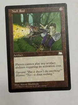 MTG Null Rod Weatherlight Rare Vintage Old Border Magic Card - Image 1