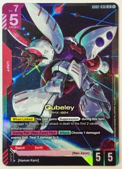 Gundam Card Game - Qubeley GD02-036 (LR) - Dual Impact Mint - Image 1