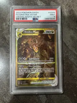 Giratina VSTAR Galarian Gallery Secret Rare Card Crown Zenith GG69/GG70 PSA 9 - Image 1