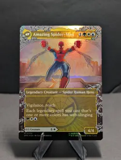 Peter Parker 208 Borderless Foil Mythic MTG Marvel's Spider-Man Double-Sided NM - Image 2