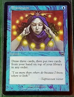 LP Brainstorm Mercadian Masques Mtg Magic the Gathering - Image 1