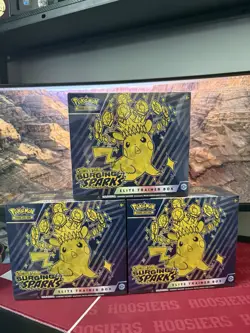 (Lot of 3) Pokemon TCG Surging Sparks Elite Trainer Box ETB SV08 - NEW SEALED - Image 1