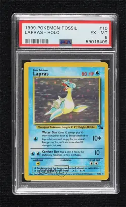 Lapras Holo Pokemon Fossil PSA 6 1999 - Image 1