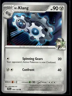 N's Klang SV09: Journey Together 104/159 NM Pokemon TCG | Buy 10 Get 10 Free - Image 1